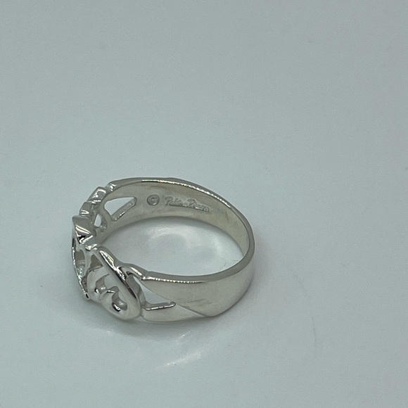 Tiffany & Co. Paloma Picasso Silver Triple Loving Heart Band Ring - Picture 5 of 10